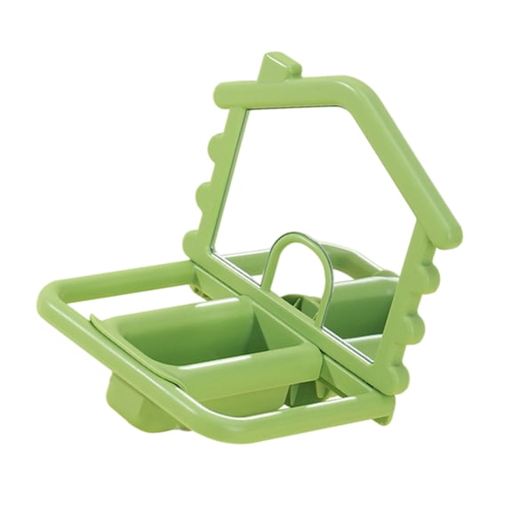 Durability Bird Perches with Mirror and Food Feeders Easyly Mount for Bird Cages