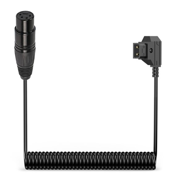 Durability Camera Power Cable with D Tap to 4PinXLR Connection D Tap toXLR Power Cable for Field Monitors Videographer