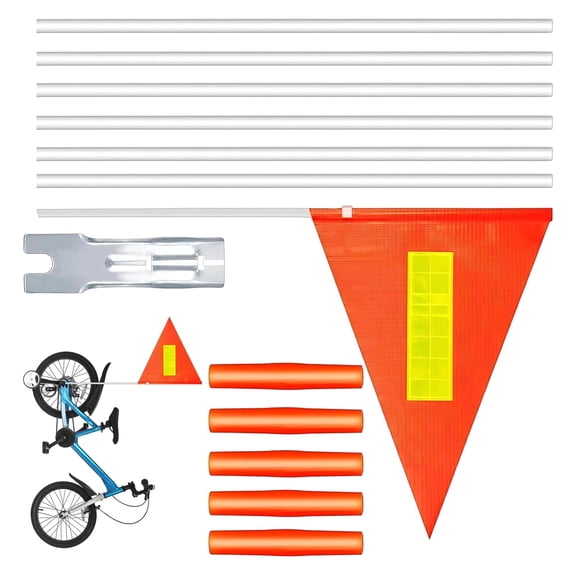 Durability Childrens Bicycles Safety Flag Universals Bike Trailer Warning Flags for Stability On Road