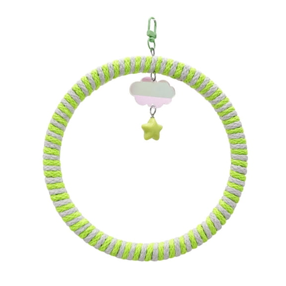 Cotton Rope Bird Toy Swing Rings For Cage Enrichment Parrots Parakeets Climbing Exercise And Balance Training