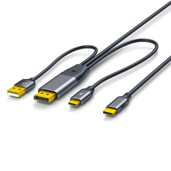 Durability DisplayPort To USB C Video Cable 4K60Hz Touch Function Mobile Monitors