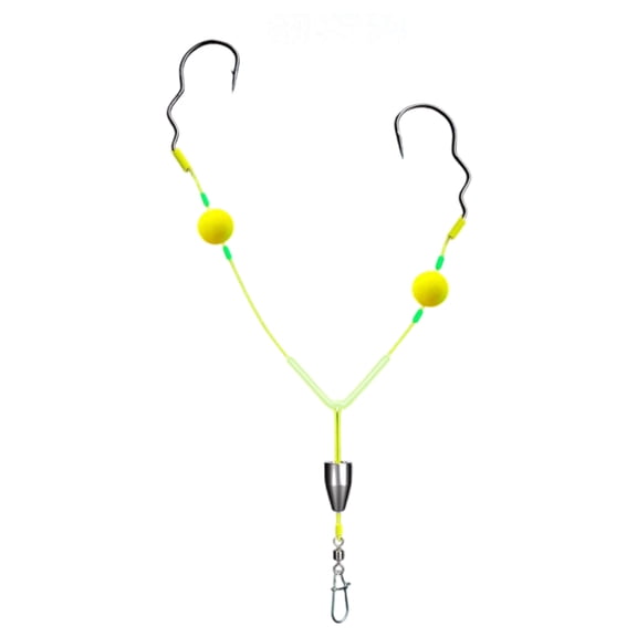 Durability Double Hook Rigs Automatic Flipping Anti Bottom Carps Fishing Hook Suspension for Bottom Bouncing