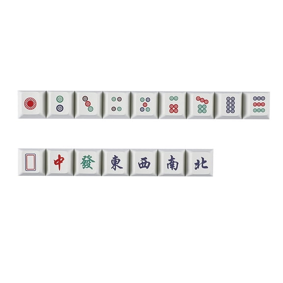 Unique Mahjong Inspired Keycap Set Dye Sublimations Keycaps Perfect Fit for Mechanical Keyboards Lovers Hobbyists