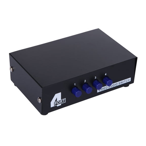Durability Metal Shell Video Selecting Box 4Way Video Switcher for Easy Connection of Multiple Video Devices