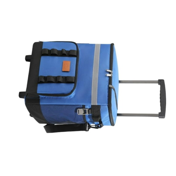 Durability Oxfords Fabric Rolling Coolers Bag Retractable Handle Ice Bag Carriers For Outdoor Picnics Camping Beach
