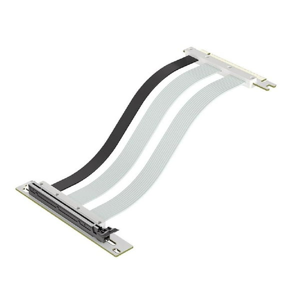Durability PCIE5.0 X16 Risers Cable GPU Extension Cable for Graphics, 20cm Long with Right Angle Plugs and Play