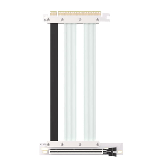 Durability PCIE5.0 X16 Risers Cable GPU Extension Cable for Graphics, 20cm Long with Right Angles Plugs and Play