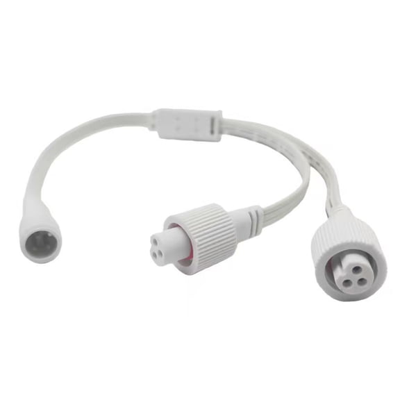 Flexible Extension Cord Waterproof Y-Splitter Double Port for Efy Permanent Light Festive Applications 3Pin Power Cord