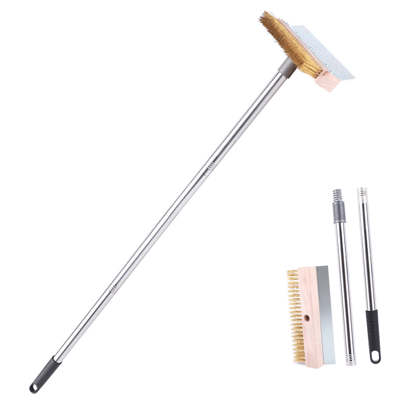 Durability Pizza Stone Cleaning Brush Copper Bristles Pizza Oven Brush Metal Scraper for Efficient Grills Maintenance