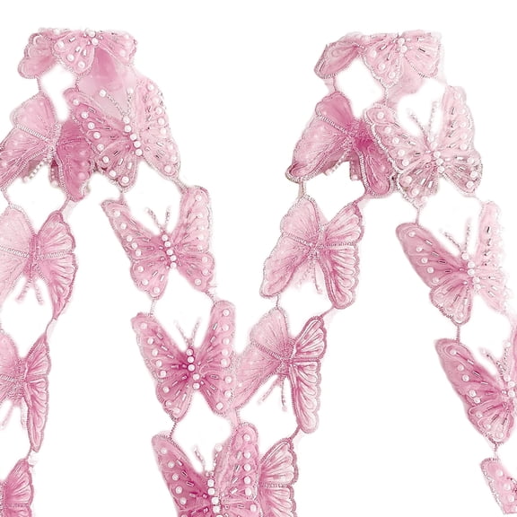 Durability Polyester Sequins Patches Butterfly Lace Pattern Fashion Appliques for Wedding Arrangements