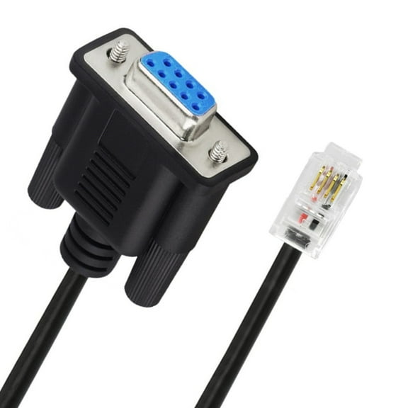 Durability RJ9 4P4C Male to DB9pin RS232 Female 9 Pin Console Cable for Efficient Data Transfer