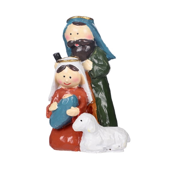 Durability Resin Holy Birth Display Nativity Scene Figurine For Christian Collectors Holiday Gift Table Centerpieces