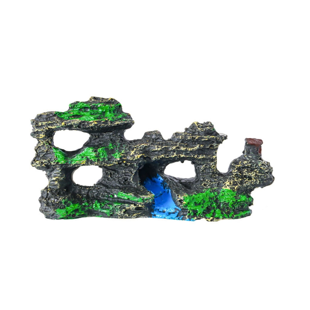 Image showcasing Durability Resins Fish Tanks Ornaments Creating Realistic Scenery ...