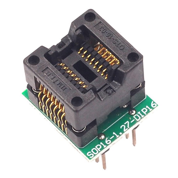 Durability SOP16 To DIP16 Ic Programmer Adapter With IC Socket For Versatility Chip Programming Use Pin spacing 1.27mm
