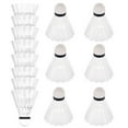 thumbnail image 1 of Durability&Stability Plastic Shuttlecock,Bexikou 12-Pack White Badminton Shuttlecocks,Badminton Balls for Indoor Outdoor Sports Activities, 1 of 6