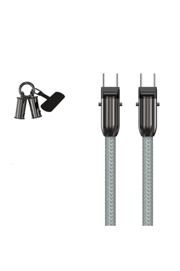 Durability Type C Charging Cable Keychain Clip For On Travel Use Phone Lanyard for USB C Devices Wide Compatibility