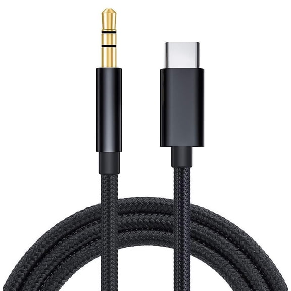 Durability USB C to 3.5mm Stereo Cable for Smartphones Tablets Laptops Cable with Plugs and Play Functionality
