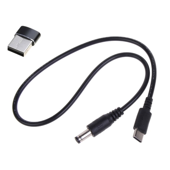 Durability USB C to DC5.5x2.1mm Power Cable for Surveillances Music Equipment