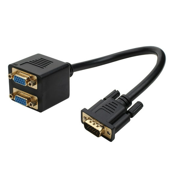 Durability VGA Splitter 25cm Cable 1080P Video Distribution Double Monitor Support
