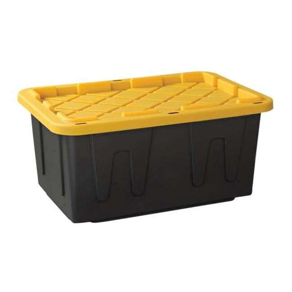 Durabilt Storage Tote,Black/Yellow,Polypropylene 4427GRBKYL.04