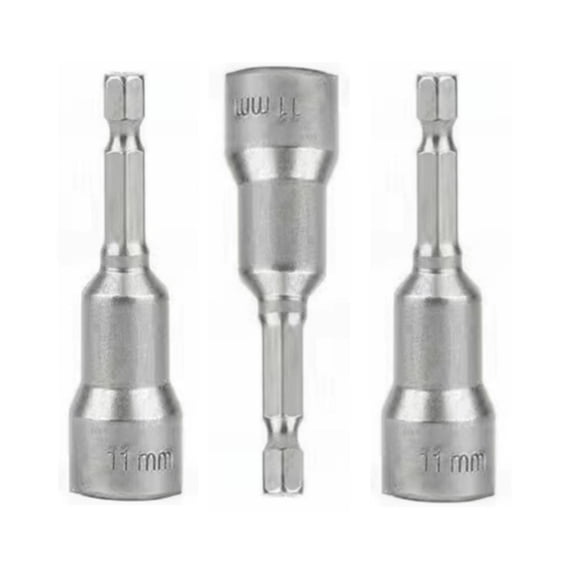 Durable 1/4" Shank Sockets for Electric Screwdrivers Strong Bite, Suitable for Air Batch