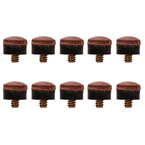 Durable 10 Pieces 12mm Billiards Screw-On Pool Cue Replacement Repair Tips
