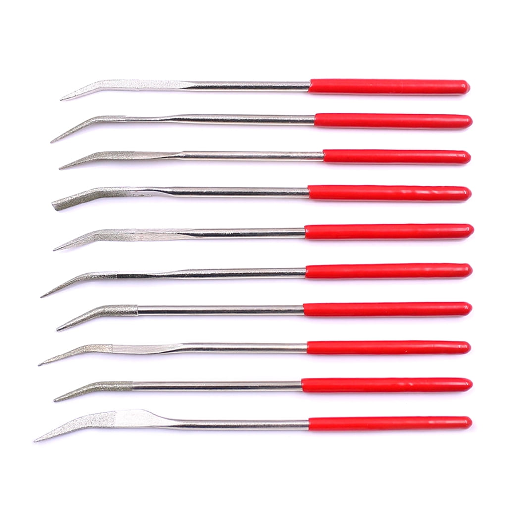 Durable 10Piece Diamond Coated Needle File Set Flat Point File Perfect