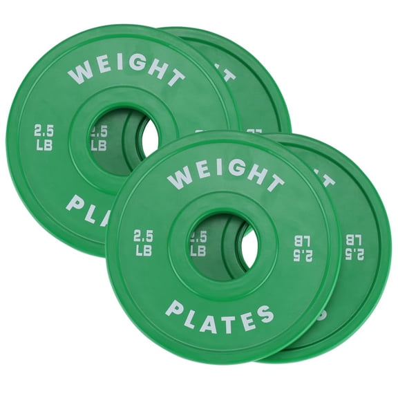 Durable 2-Inch Rubber Bumper Plates for International Sporting Games Weight Lifting – 2.5 LB x 4 Pieces – Strength Training & Home Gym Accessory – Fits Standard Barbells