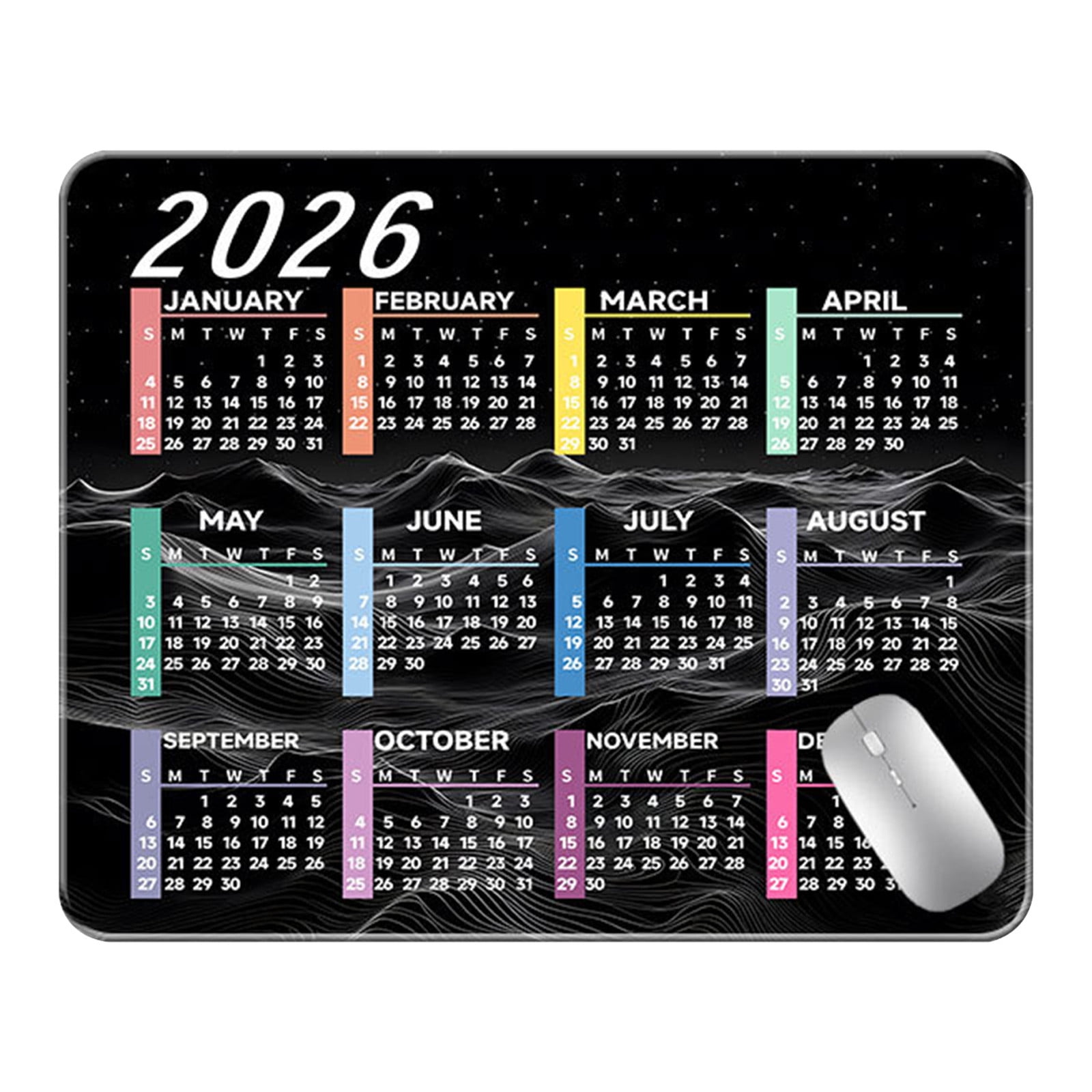 Durable 2026 Calendar Mouse Pad Colorful Waterproof Table Mouse Mat Durable 2026 Calendar Mouse Pad Colorful Waterproof Table Mouse Mat Decoration Cool Desktop Calendar Non Slip Mouse Mat Home Office Portable Calendar C4df6ca5 A412 4dce 9044 