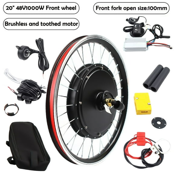 Durable 286.6lbs Capacity Front Wheel with Brushless Controller for Cycling