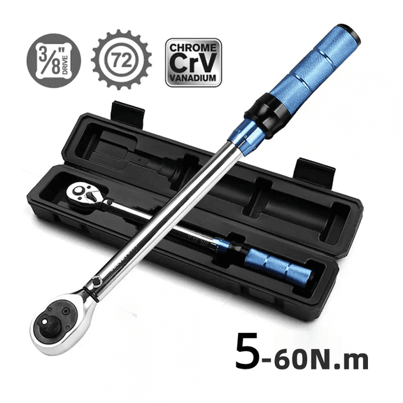 Durable 3/8 Inch Square Drive Torque Key Wrench Professional Portable Spanner Convenient High Precision Car Repair Tools