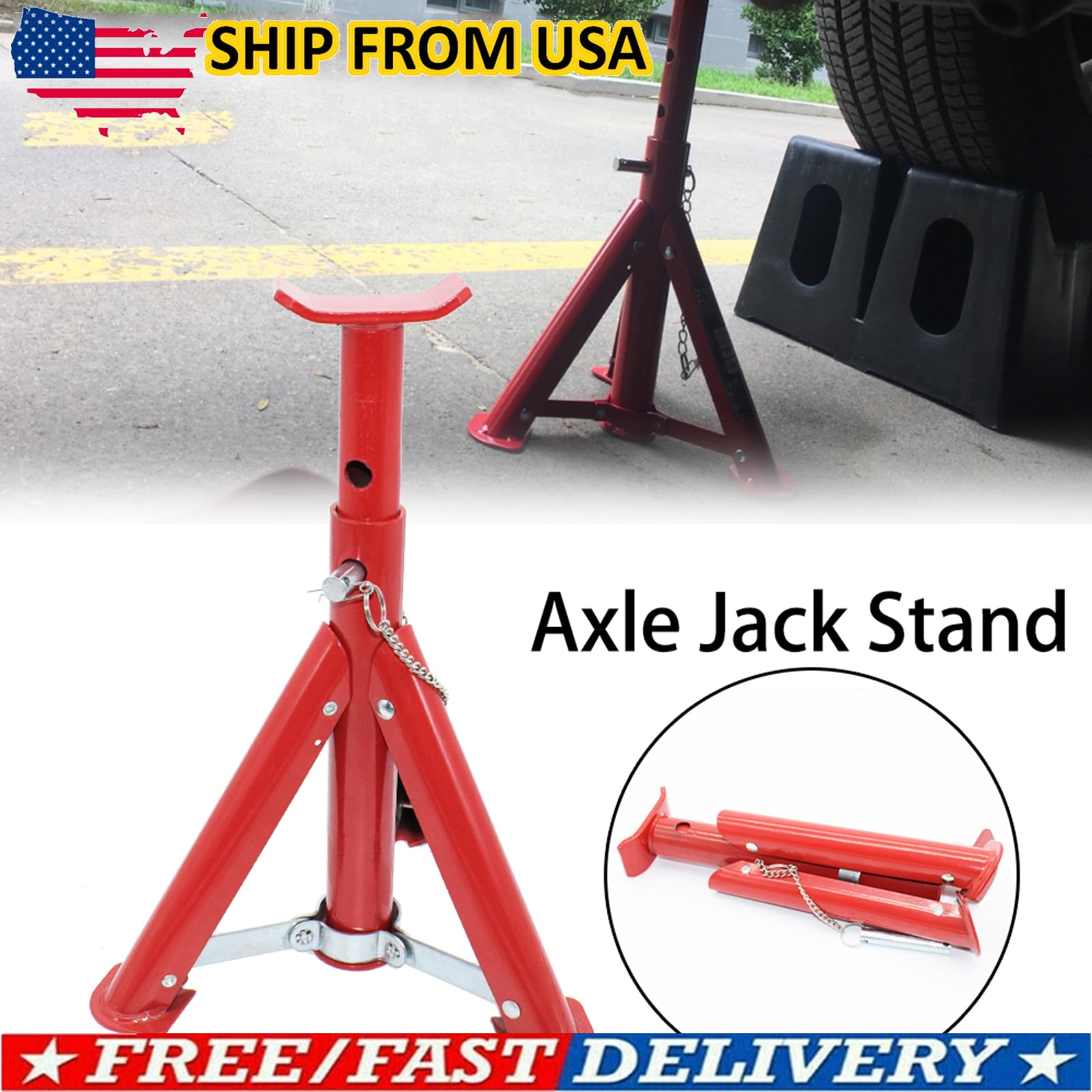 Durable 3 Ton Scale Car Jack Axle Stand Lift Heavy Duty Support Vehicle