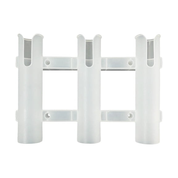 Durable 3-Tube Fishing Rod Holder, Triple Pole Storage Rack for Saltwater Freshwater Gear Easy Installation for Boats Walls