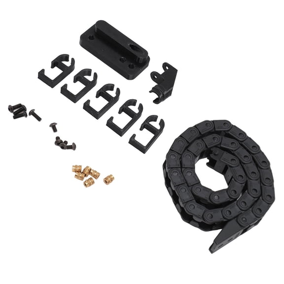 Durable 3D Printer Cable Management, 43cm Drag Chain For Bamboo P1P Upgrade, Black Finish