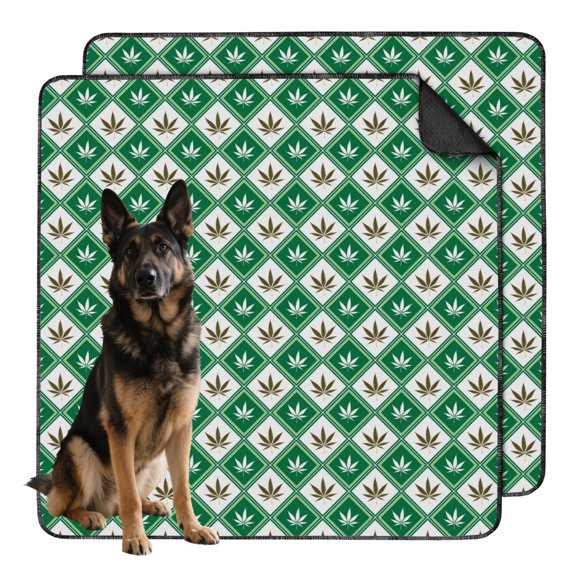 Durable 48"x48" Washable Pee Pads for Dogs - Reusable Potty Training Pads for Crates and Floors, Plant Design (Plant patterns)