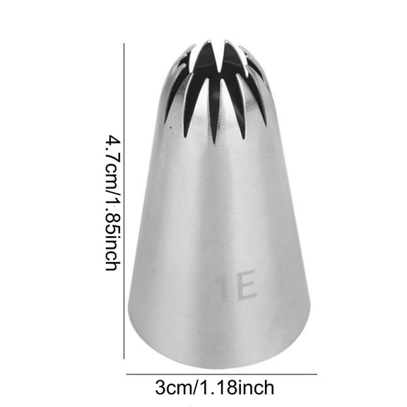 Durable 5 Pcs Large Piping Bags and Tips,Eclairs Churros Macaron Meringues Drop Flower Piping Tips for Cake Cupcake Cookie Decorating