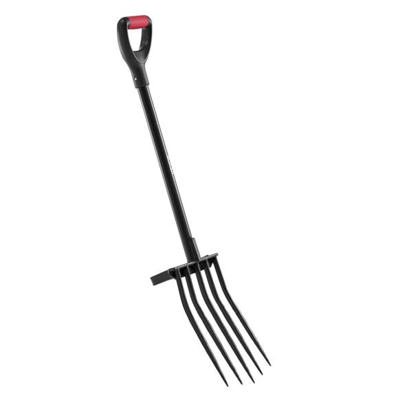 Durable 5-Tine Pitchfork with Metal Handle, 41 Inch Y-Grip Garden Fork for Heavy Duty Use