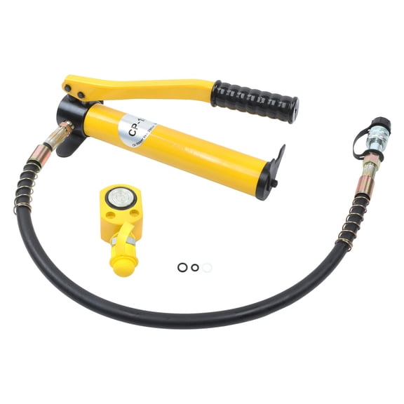 Durable 5 Ton Low Profile Hydraulic Jack with CP-180 Hand Pump - Yellow Finish