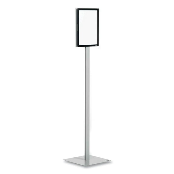 Durable DURAFRAME Info Floor Stand Magnetic Sign Frames, Letter Size, Black Stand