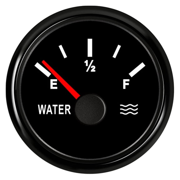 Durable 52mm 0-190ohm 240-33 Ohms Marine Water Level Gauge Stainless Steel Boat Water Tank Level Indicator Gauge Tool ,High Precision