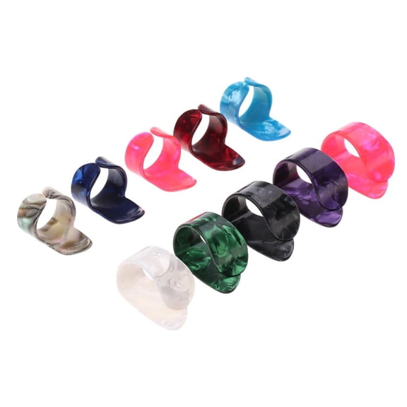 Durable 5pcs Finger Picks + 5pcs Thumb Picks For Guitar Bass Ukulele Mandolin Parts