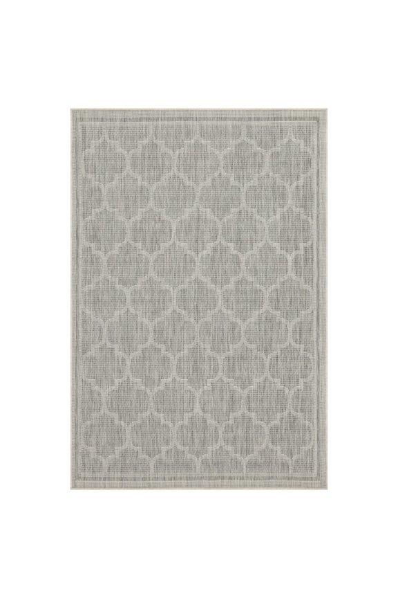 Durable 5x7 Polypropylene Area Rugs Modern Trellis Indoor Outdoor