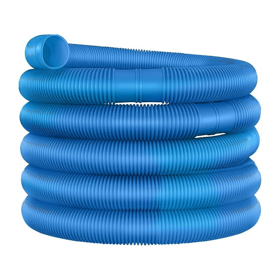 Durable 6.3m Pool Backwash Hose, Removable Cuff, Heavy-Duty PVC Material, Weather Resistant, Ideal for Swimming Pool Maintenance, 32mm