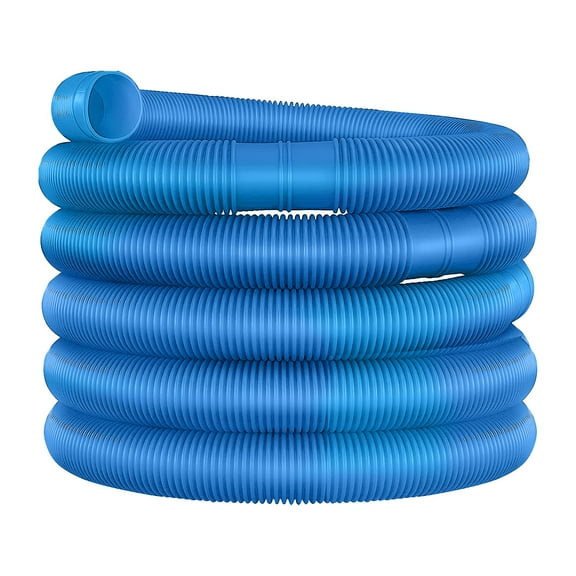Durable 6.3m Pool Backwash Hose, Removable Cuff, Heavy-Duty PVC Material, Weather Resistant, Ideal for Swimming Pool Maintenance, 32mm