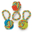 thumbnail image 1 of Durable 8 Inch Interactive Dog Rope Tug Toy Dual Material Teeth Cleaning (Full Set - All 3 Toys), 1 of 7