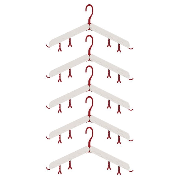 Durable ABS Clothes Hangers with Clips - Foldable, Anti - Tail, Adjustable Length, Detachable Clips for Wet Clothes, for Travel, Home & Balcony Drying