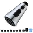 thumbnail image 1 of Durable ABS Plastic Pull Down Faucet Spray Head Replacement Chrome Finish, 9 Adapters for Moen, Delta, Kohler, 1 of 4