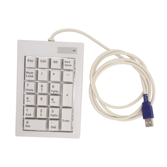Durable ABS, Plug & Play, Ideal for Office, Banking, Accounting 21-Key Linear Action Mechanical Numpad