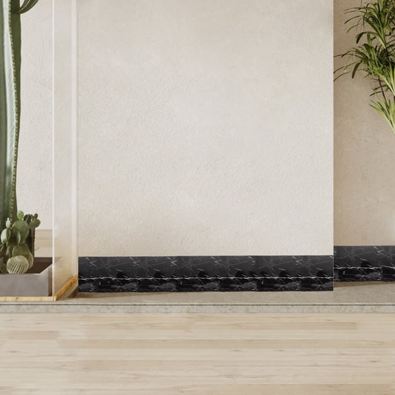 Alasum PVC Black Peel and Stick Corner Molding Trim Decorative Wall Edge Baseboard