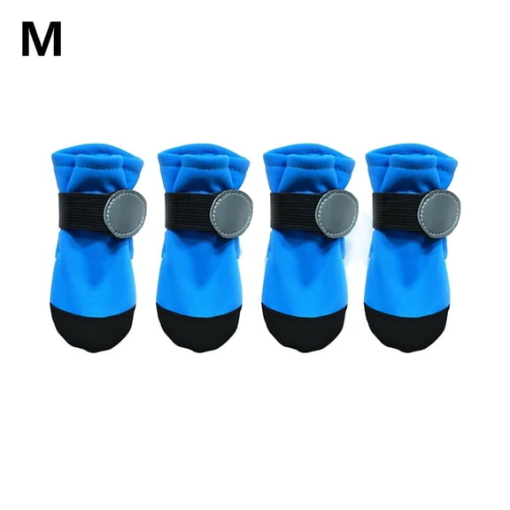 Pet Clothing Outdoor Shoes for Dogs  -On Reflective Rain Boots with Durable Traction Sole for All Weather Versatile Pet Footwear